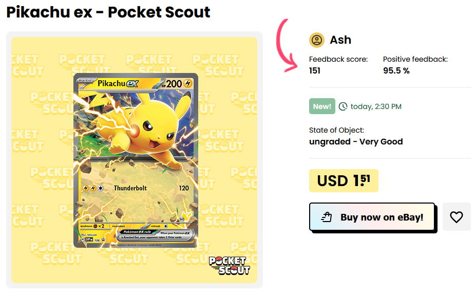 Feedback score and positive feedback - Pocket Scout